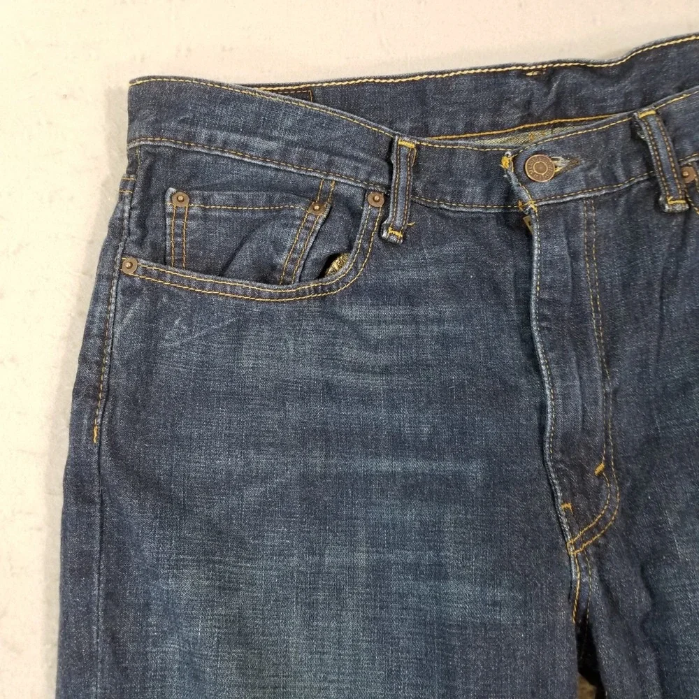 Levi's 514 jeans men's 36x29 relaxed fit straight blue denim pants retro